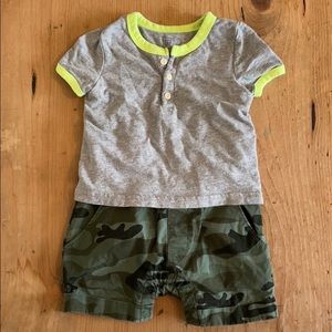 12-18M Gap Short Sleeve & Short Camo Romper